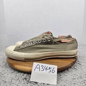 Converse John Varvatos Ox Laceless Gray Canvas Rare Lifestyle Sneaker Mens 12
